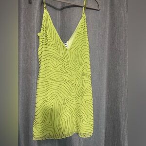 Rat and Boa Lime Green Spaghetti Strap Top